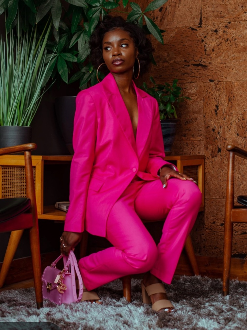 CROSBY by Mollie Burch Fuchsia Pink Tailored Blazer & Matching Trousers